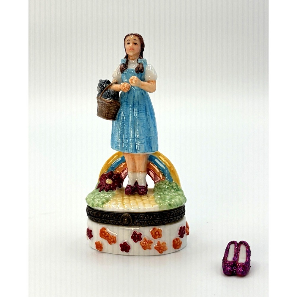 Dorothy and Toto Trinket Box w/ Ruby Slippers Wizard Of Oz Midwest Cannon Falls